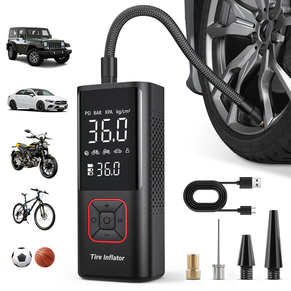 Cordless Tire Inflator Portable Air Compressor-Car Tires Inflatables